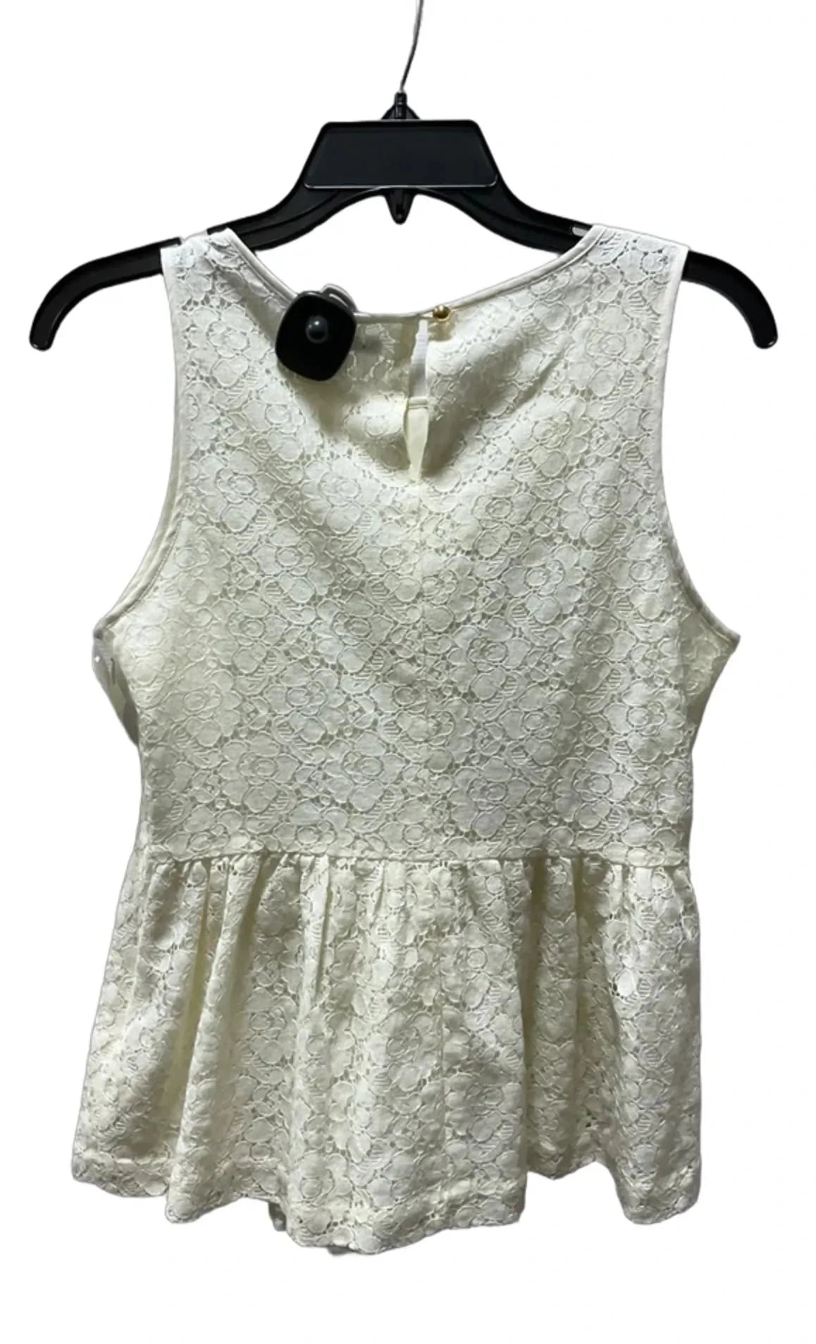 Top Sleeveless By Banana Republic In Cream, Size: S
