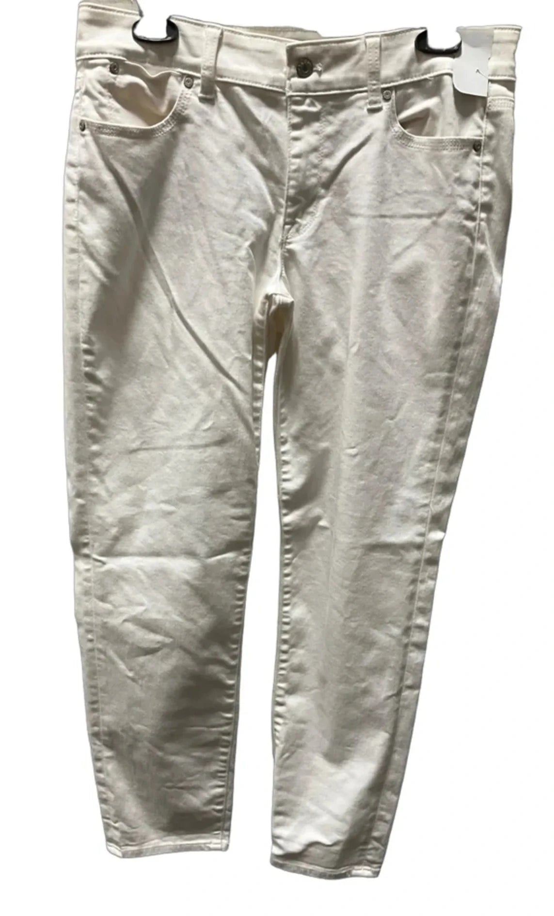 Jeans Boyfriend By Talbots In White Denim, Size: 6