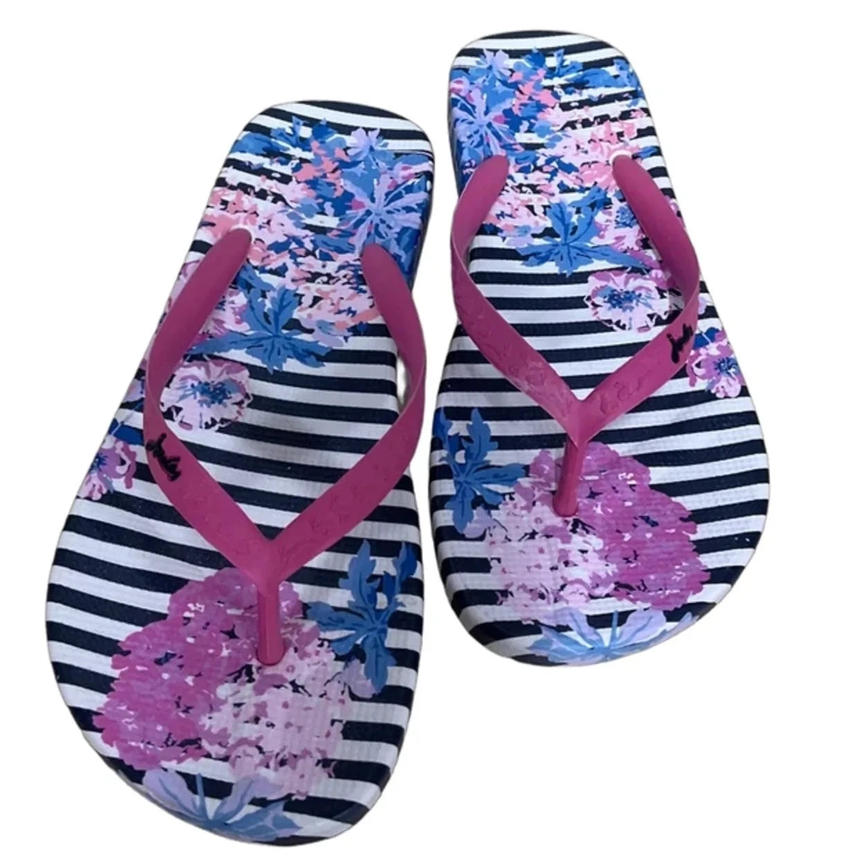Sandals Flip Flops By Joules In Striped Pattern, Size: 6