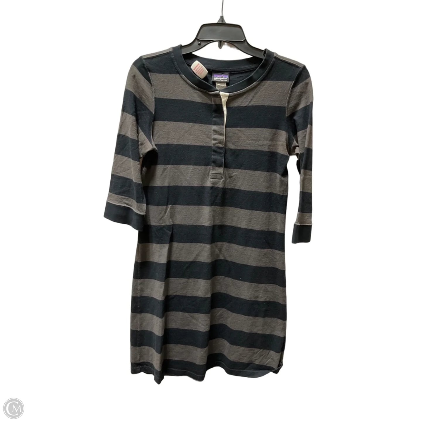 Dress Casual Midi By Patagonia In Striped Pattern, Size: S