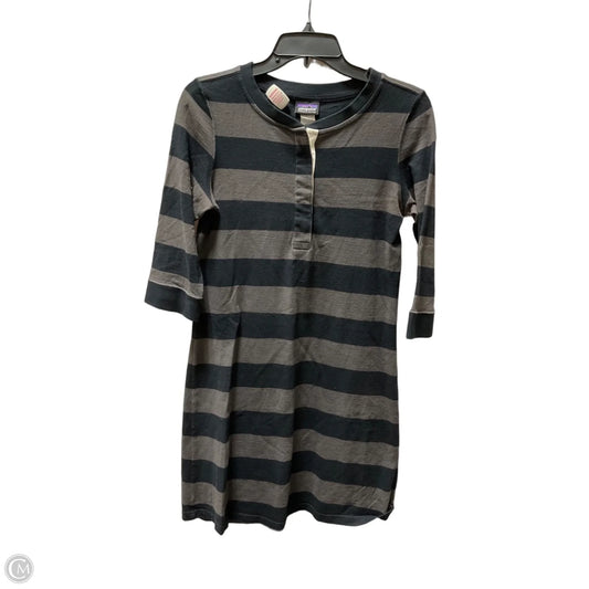 Dress Casual Midi By Patagonia In Striped Pattern, Size: S