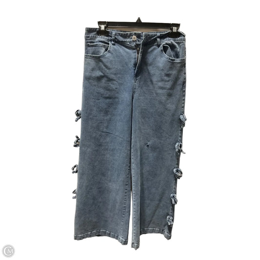Jeans Wide Leg By Entro In Blue Denim, Size: M