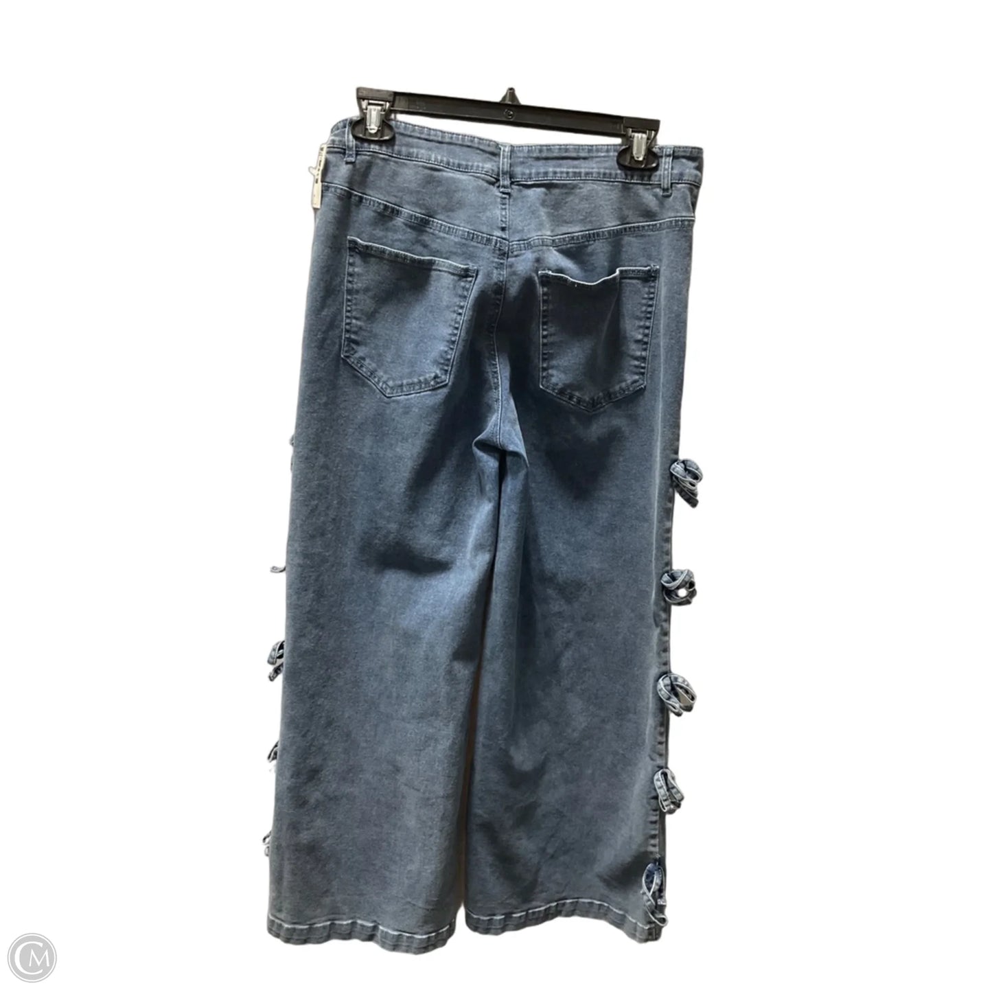 Jeans Wide Leg By Entro In Blue Denim, Size: M