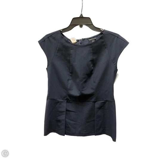 Top Short Sleeve By Ann Taylor In Navy, Size: S