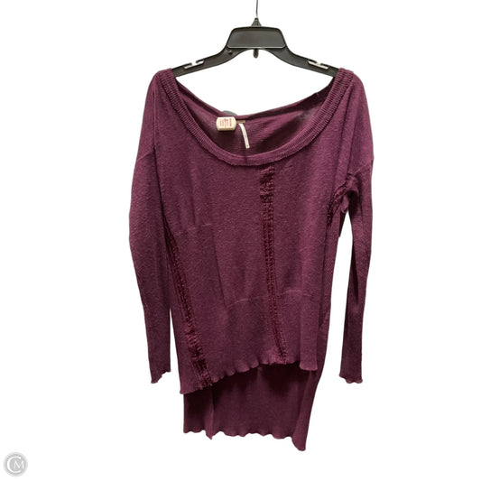 Top Long Sleeve By Free People In Purple, Size: S