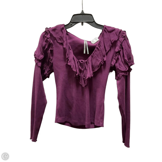 Top Long Sleeve By Anthropologie In Purple, Size: S