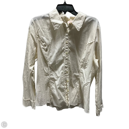 Blouse Long Sleeve By J. Jill In Cream, Size: L