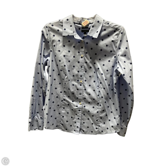 Blouse Long Sleeve By Talbots In Polkadot Pattern, Size: 8