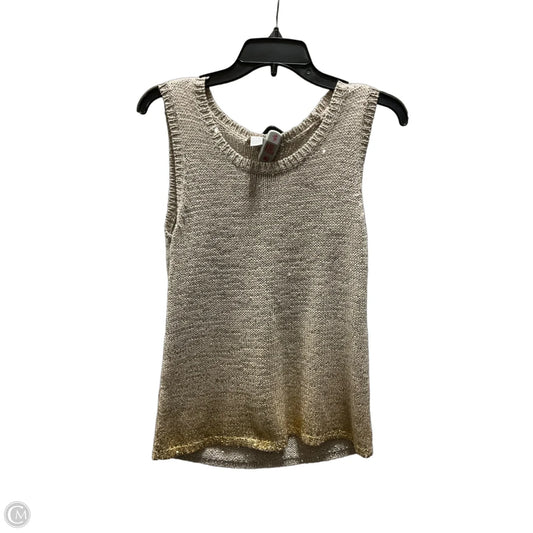 Top Sleeveless By Chicos In Gold, Size: M