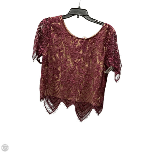 Top Short Sleeve By Express In Red, Size: M