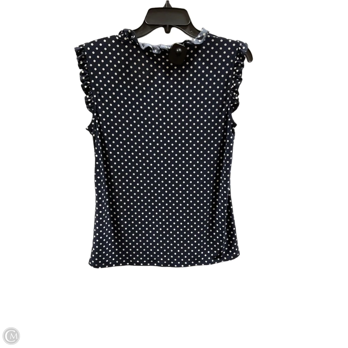Top Sleeveless By Tommy Hilfiger In Polkadot Pattern, Size: M