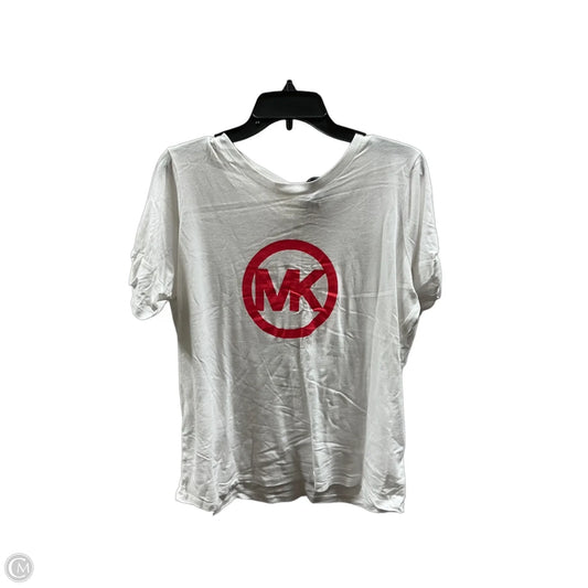 Top Short Sleeve By Michael By Michael Kors In White, Size: Xl