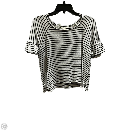 Top Short Sleeve By Max Studio In Striped Pattern, Size: S