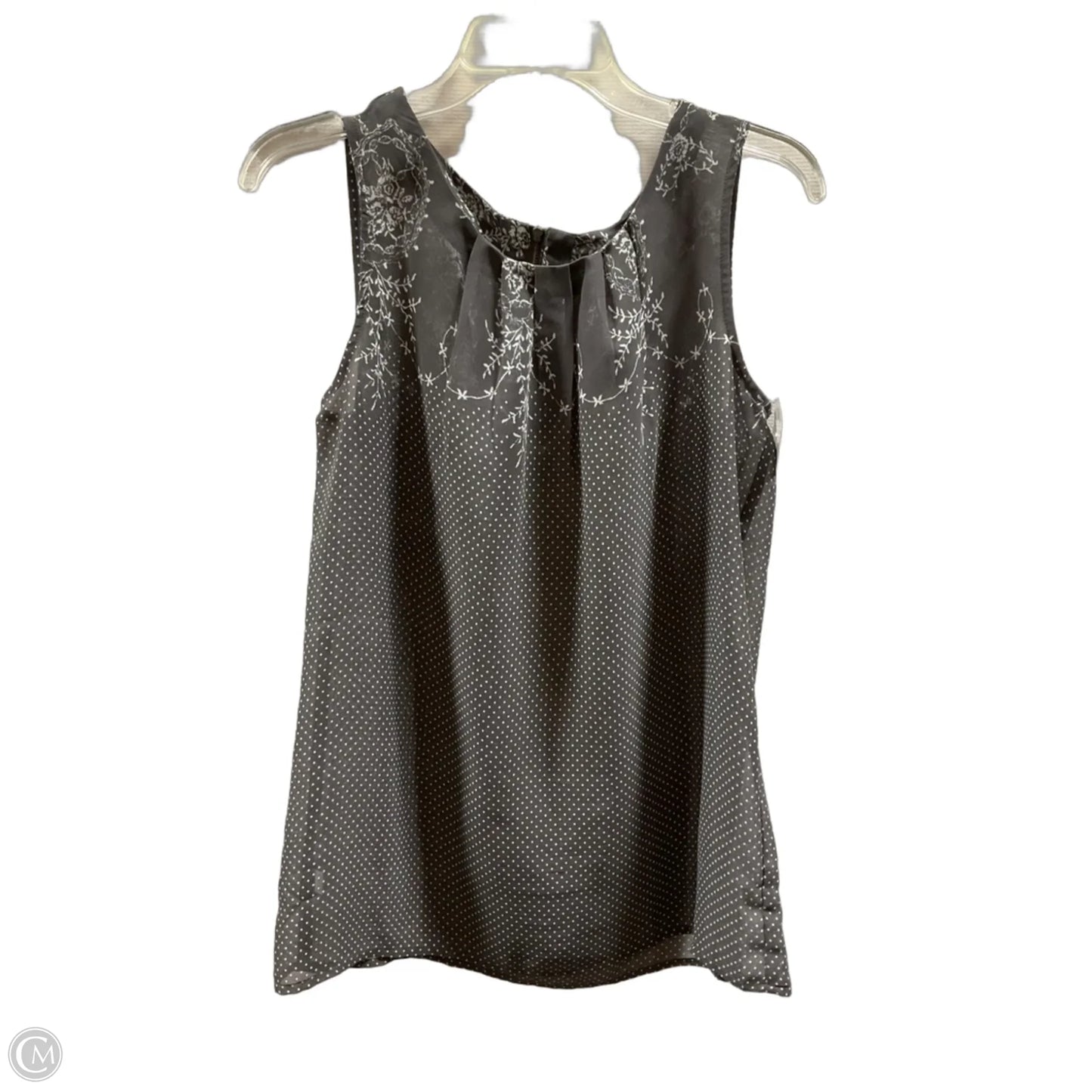 Top Sleeveless By Loft In Grey, Size: M