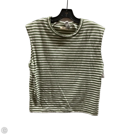Top Short Sleeve By Madewell In Striped Pattern, Size: M