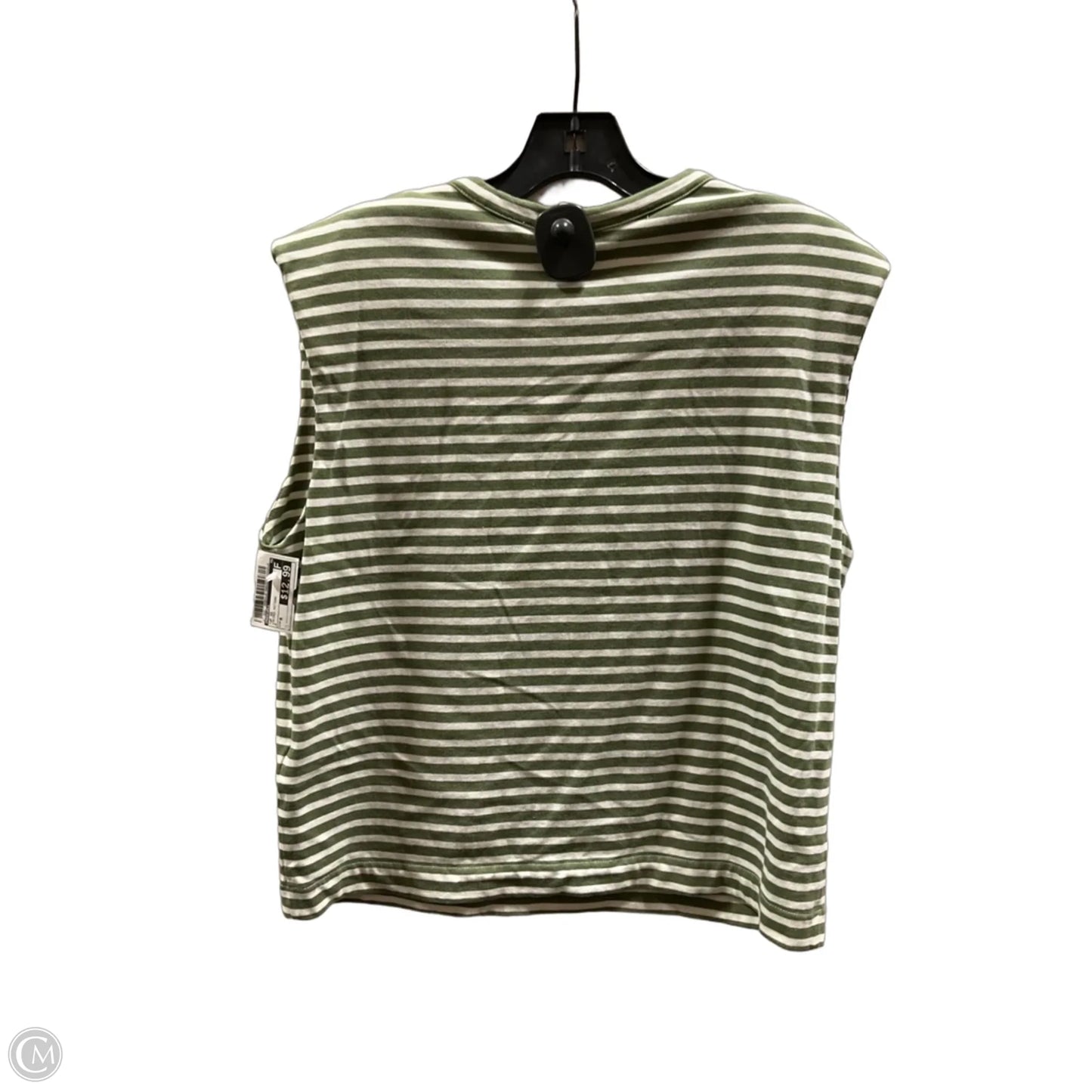 Top Short Sleeve By Madewell In Striped Pattern, Size: M