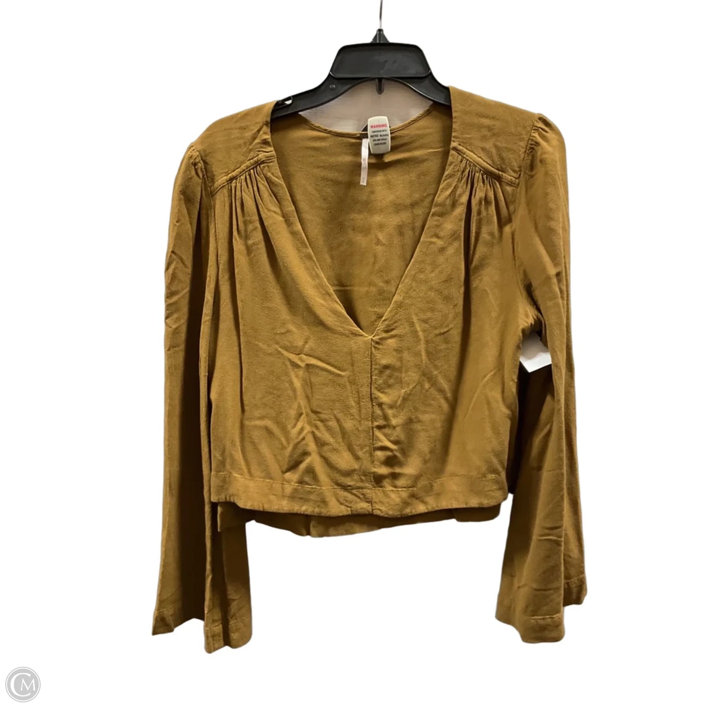 Top Long Sleeve By Free People In Brown, Size: M