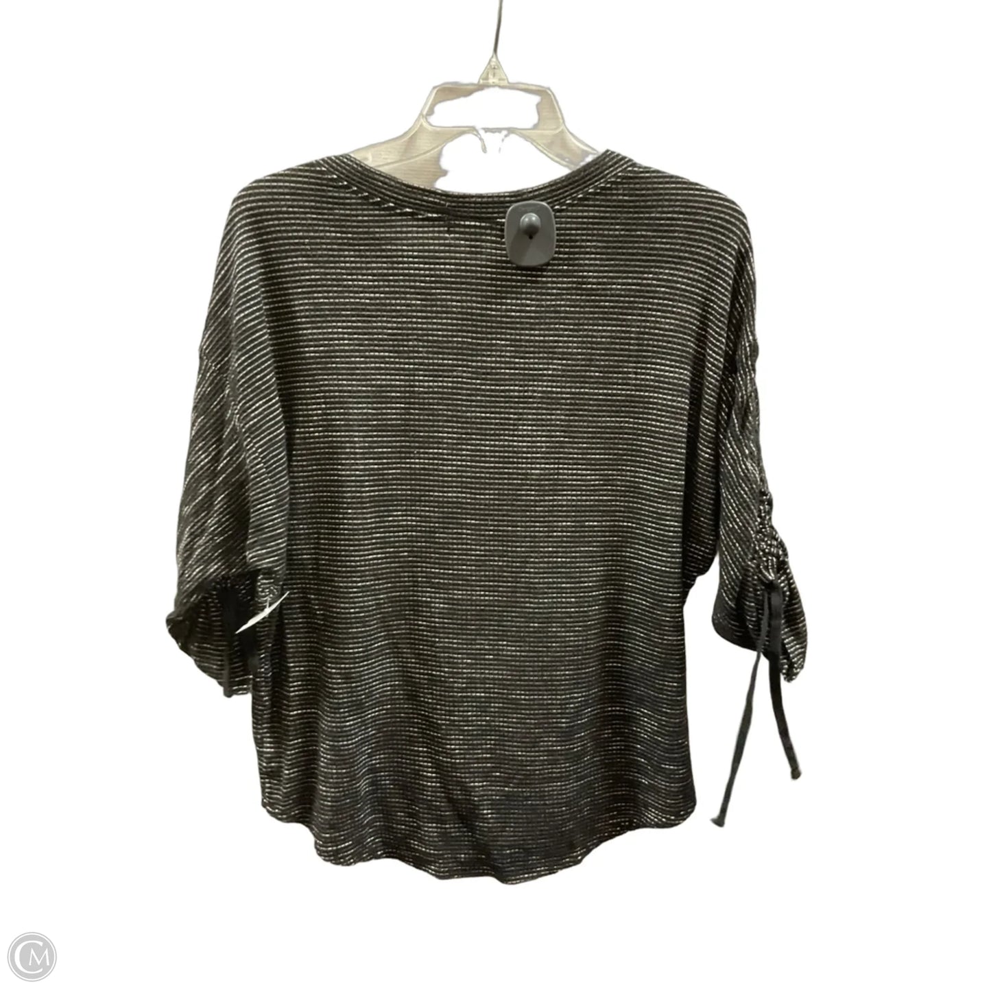 Top Short Sleeve By Max Studio In Black & White, Size: L