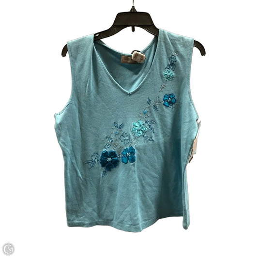 Top Sleeveless By Croft And Barrow In Teal, Size: Xl