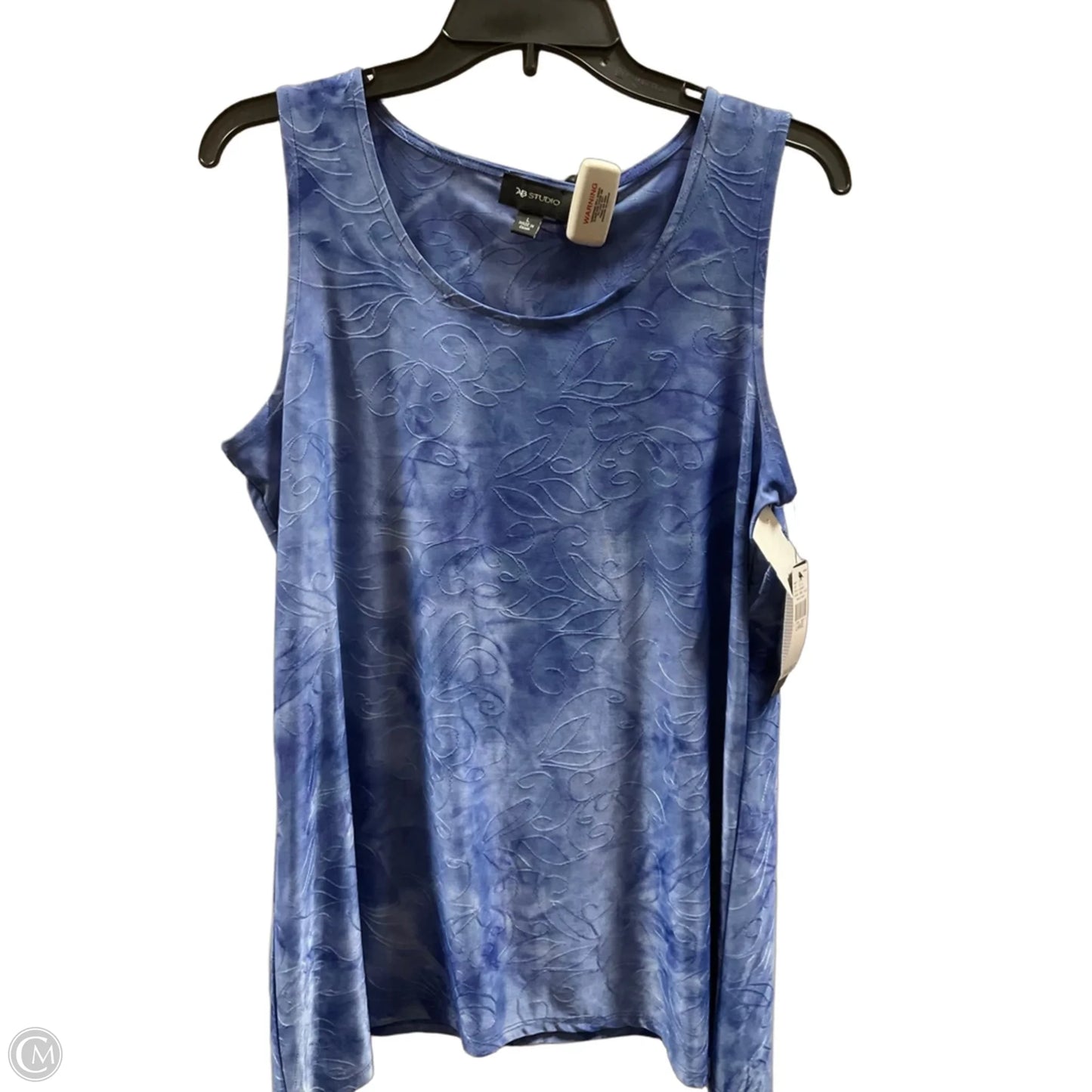 Top Sleeveless By Ab Studio In Blue, Size: L