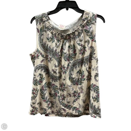 Top Short Sleeve Basic By Croft And Barrow In Multi-colored, Size: L