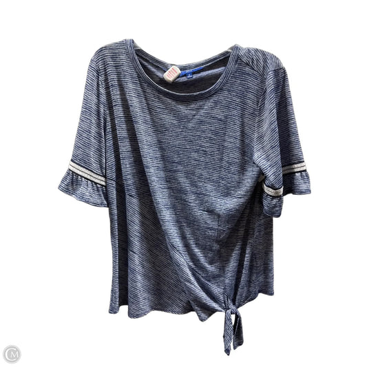 Top Short Sleeve By Apt 9 In Striped Pattern, Size: Xl