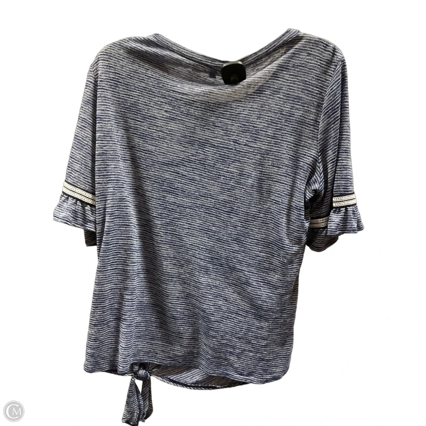 Top Short Sleeve By Apt 9 In Striped Pattern, Size: Xl