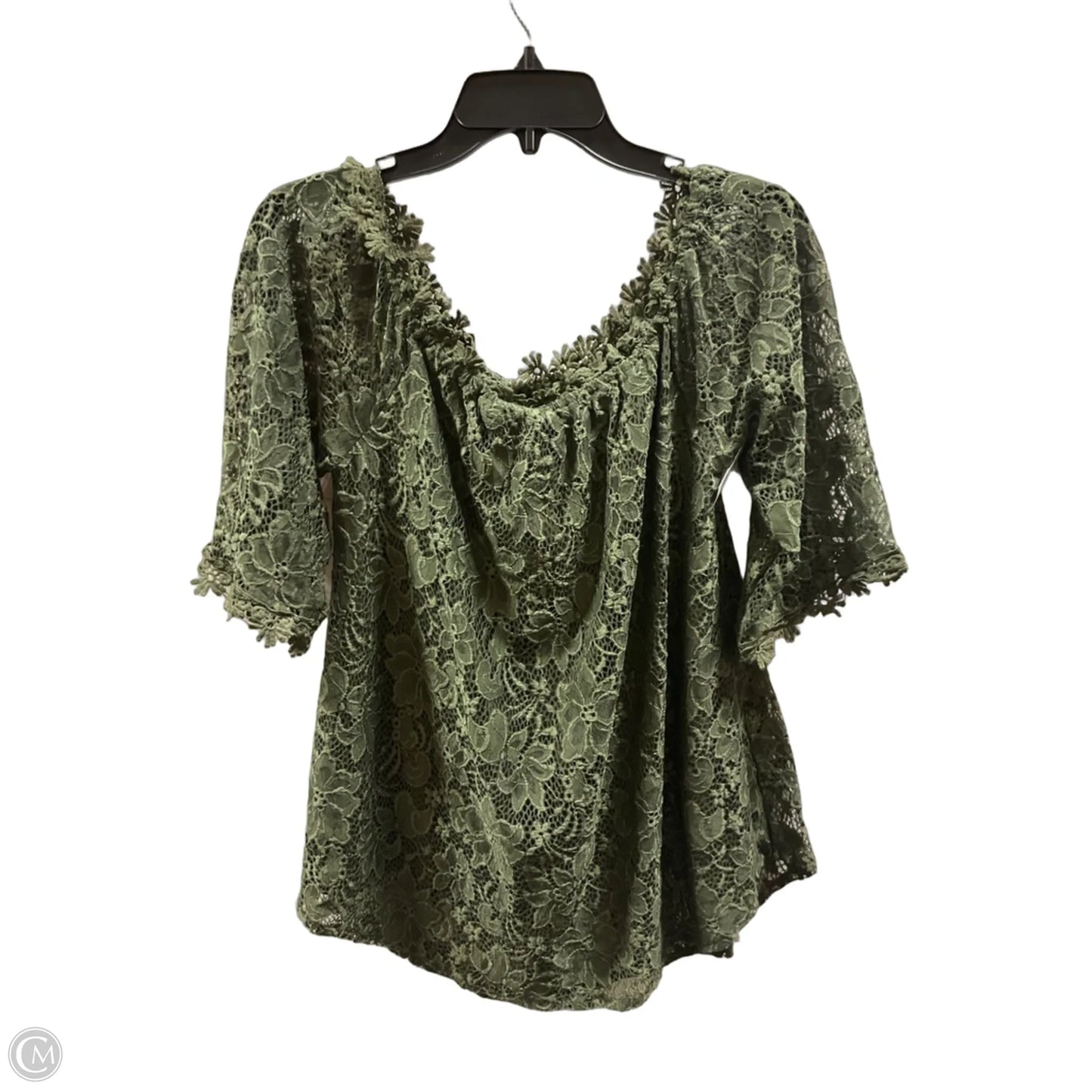Top Short Sleeve By Miholl In Green, Size: L
