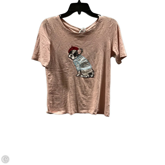 Top Short Sleeve Basic By Talbots In Pink, Size: S