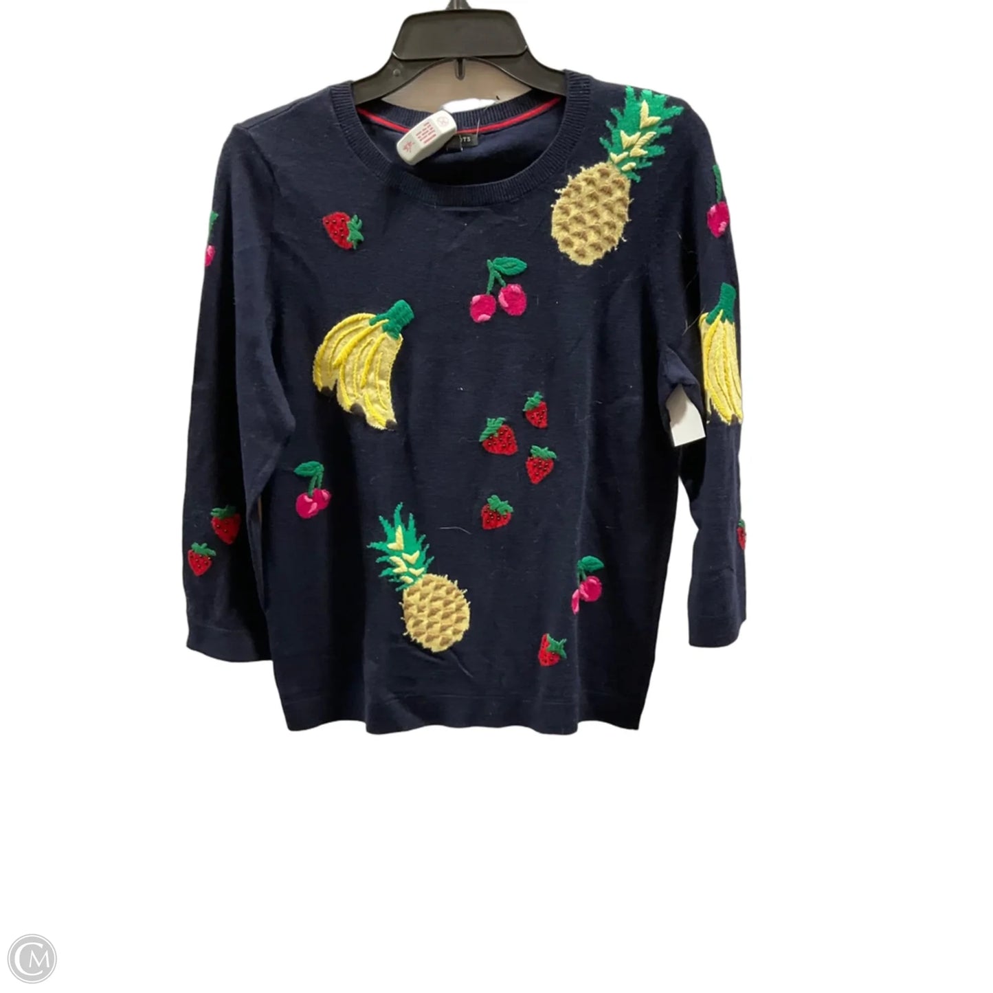 Top Long Sleeve By Talbots In Navy, Size: M