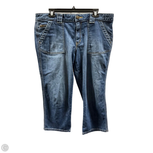 Jeans Cropped By Gap In Blue Denim, Size: 14