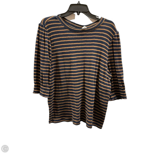 Top Short Sleeve By Lucky Brand In Striped Pattern, Size: Xl