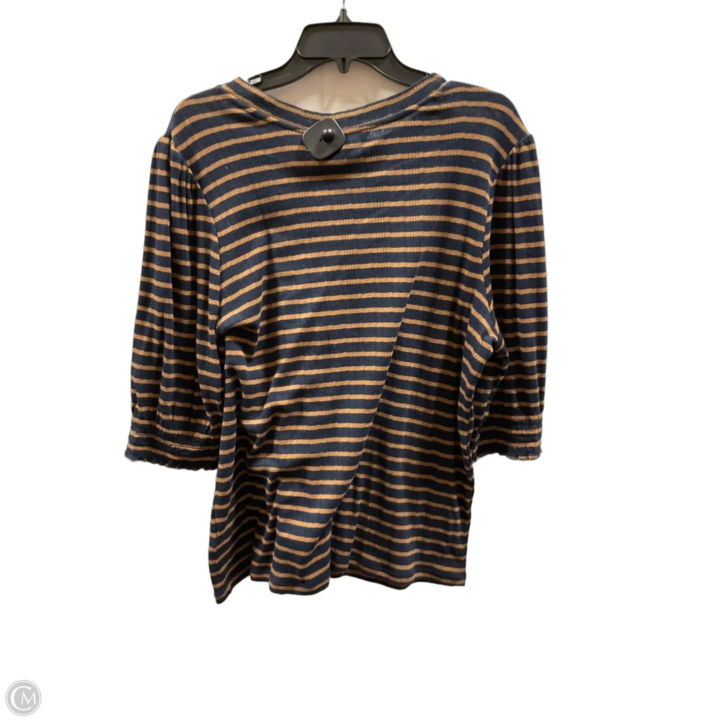 Top Short Sleeve By Lucky Brand In Striped Pattern, Size: Xl