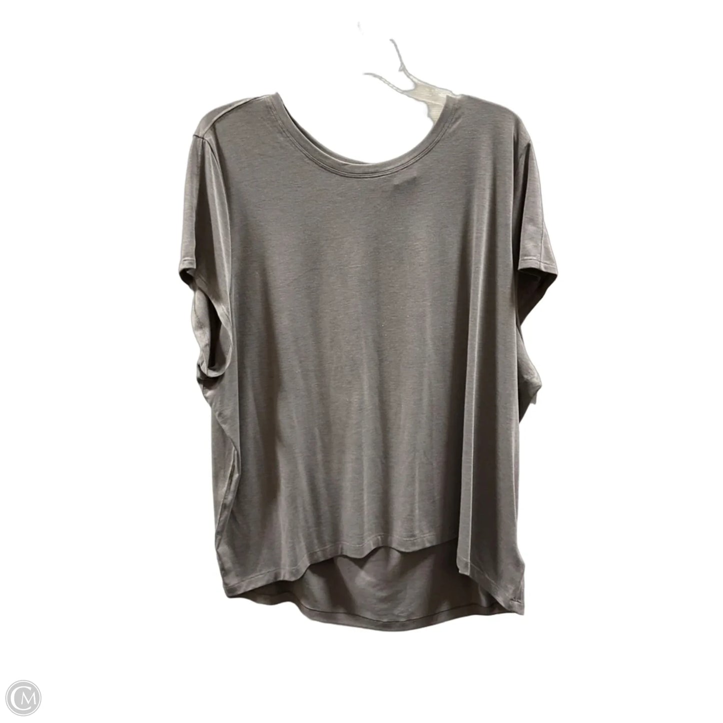 Athletic Top Short Sleeve By Athleta In Grey, Size: Xl