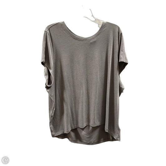 Athletic Top Short Sleeve By Athleta In Grey, Size: Xl