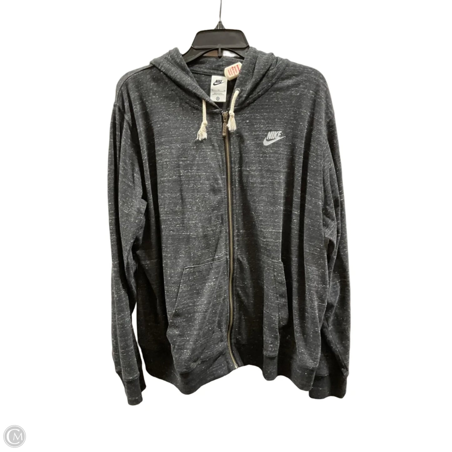 Athletic Jacket By Nike In Grey, Size: Xl