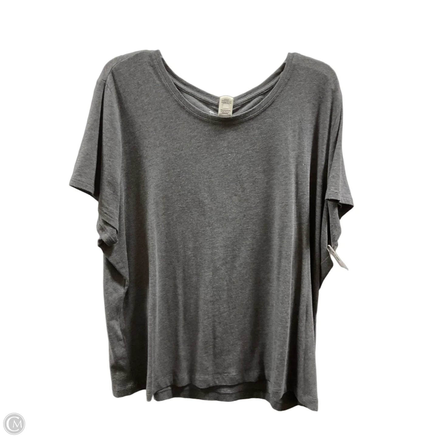 Top Short Sleeve Basic By Banana Republic In Grey, Size: Xxl