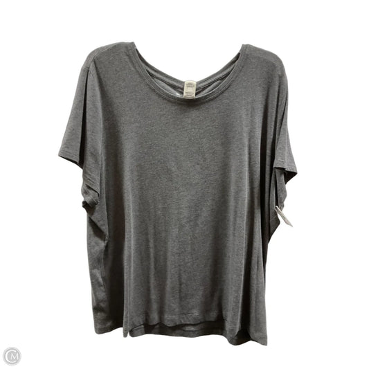 Top Short Sleeve Basic By Banana Republic In Grey, Size: Xxl
