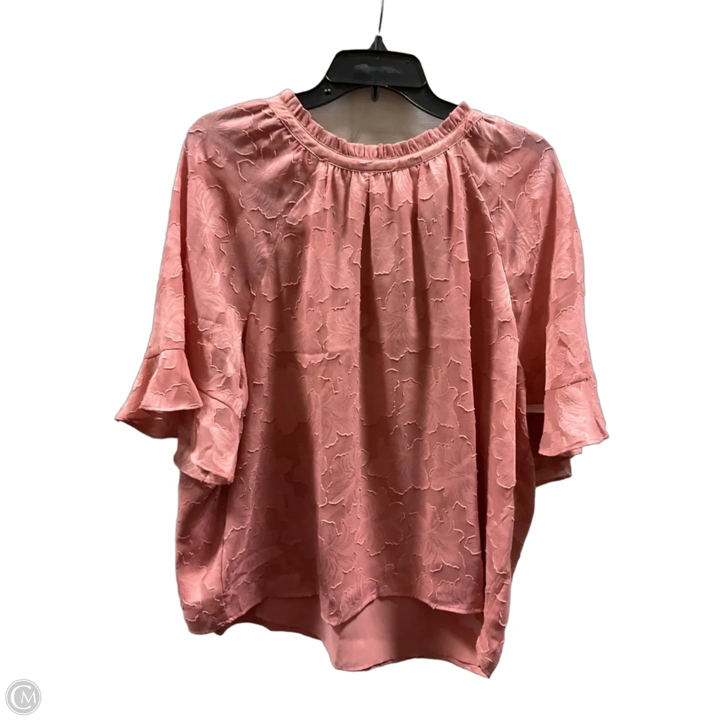 Top Short Sleeve By Loft In Pink, Size: Xl