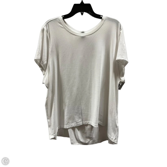 Athletic Top Short Sleeve By Athleta In White, Size: Xl