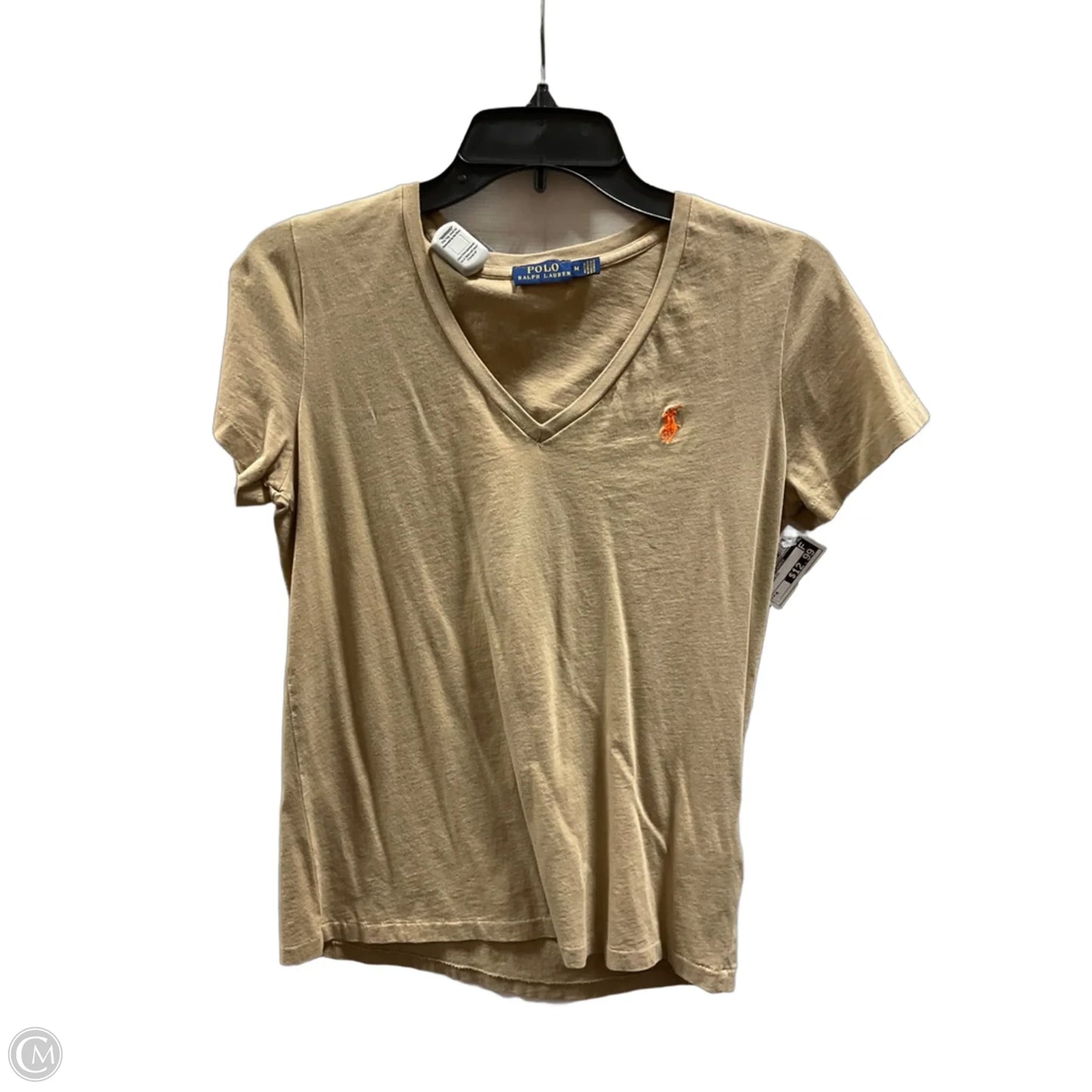 Top Short Sleeve Basic By Polo Ralph Lauren In Tan, Size: M