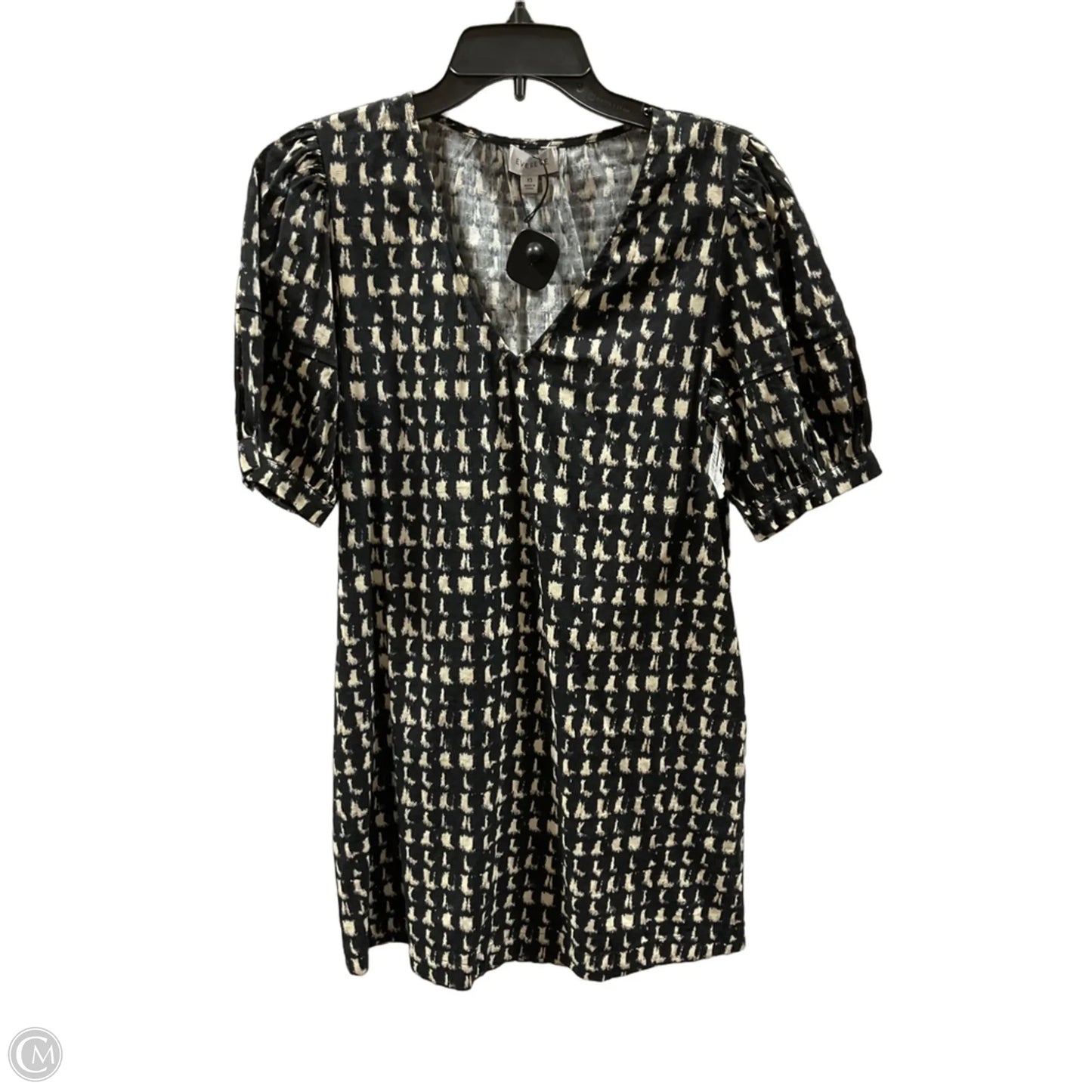 Dress Casual Midi By Everlane In Black & Cream, Size: Xs