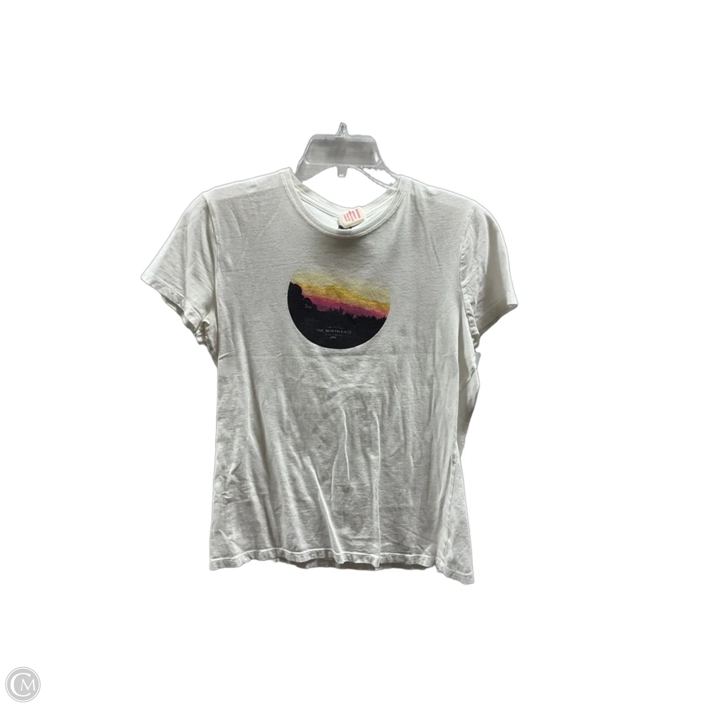Athletic Top Short Sleeve By The North Face In White, Size: L