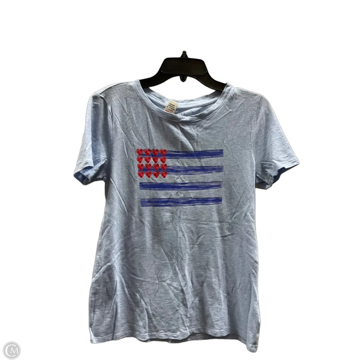 Top Short Sleeve Basic By Talbots In Blue, Size: S