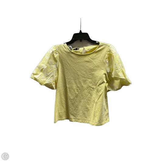 Top Short Sleeve Basic By Talbots In Yellow, Size: Mp
