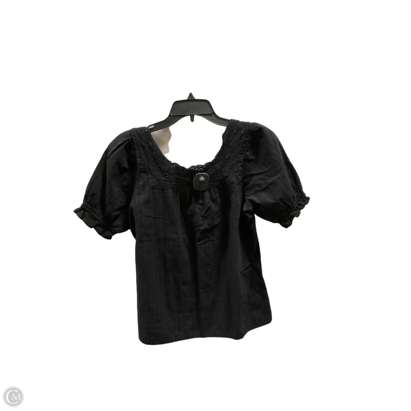 Top Short Sleeve By Talbots In Black, Size: Mp