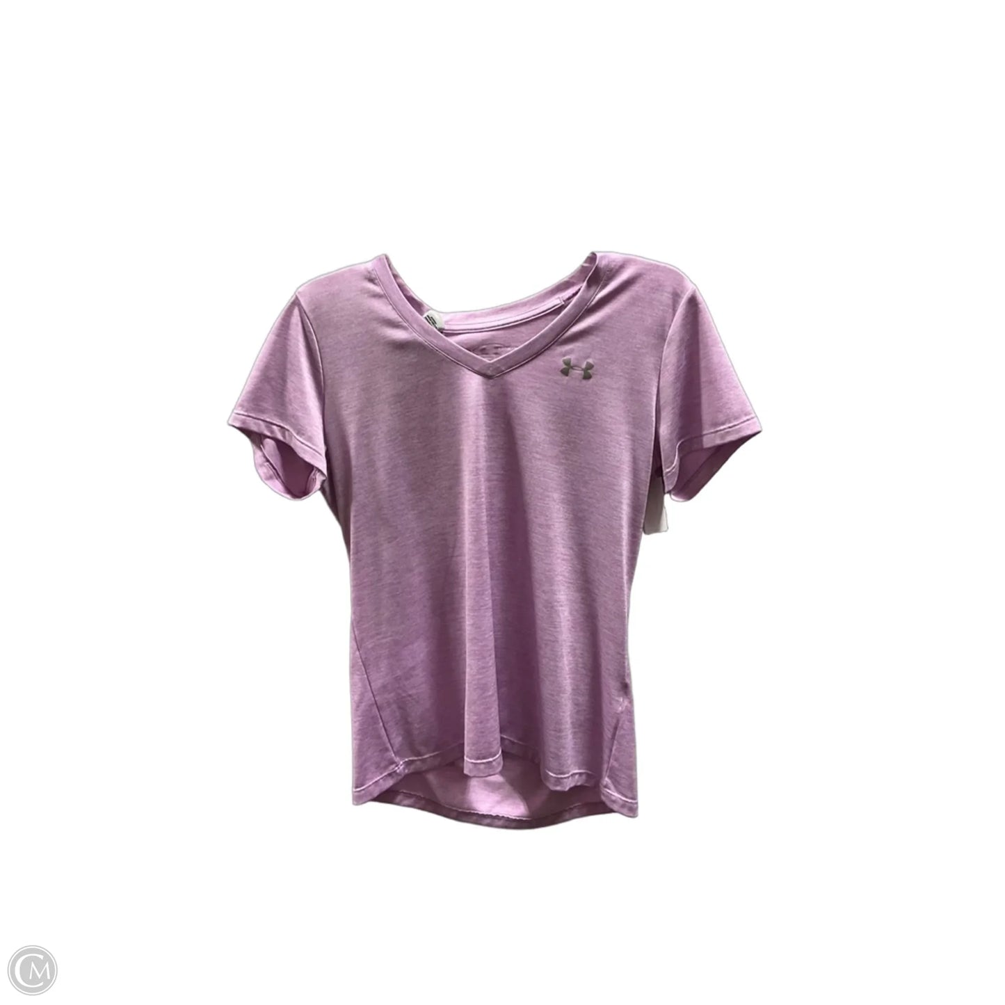 Athletic Top Short Sleeve By Under Armour In Purple, Size: M