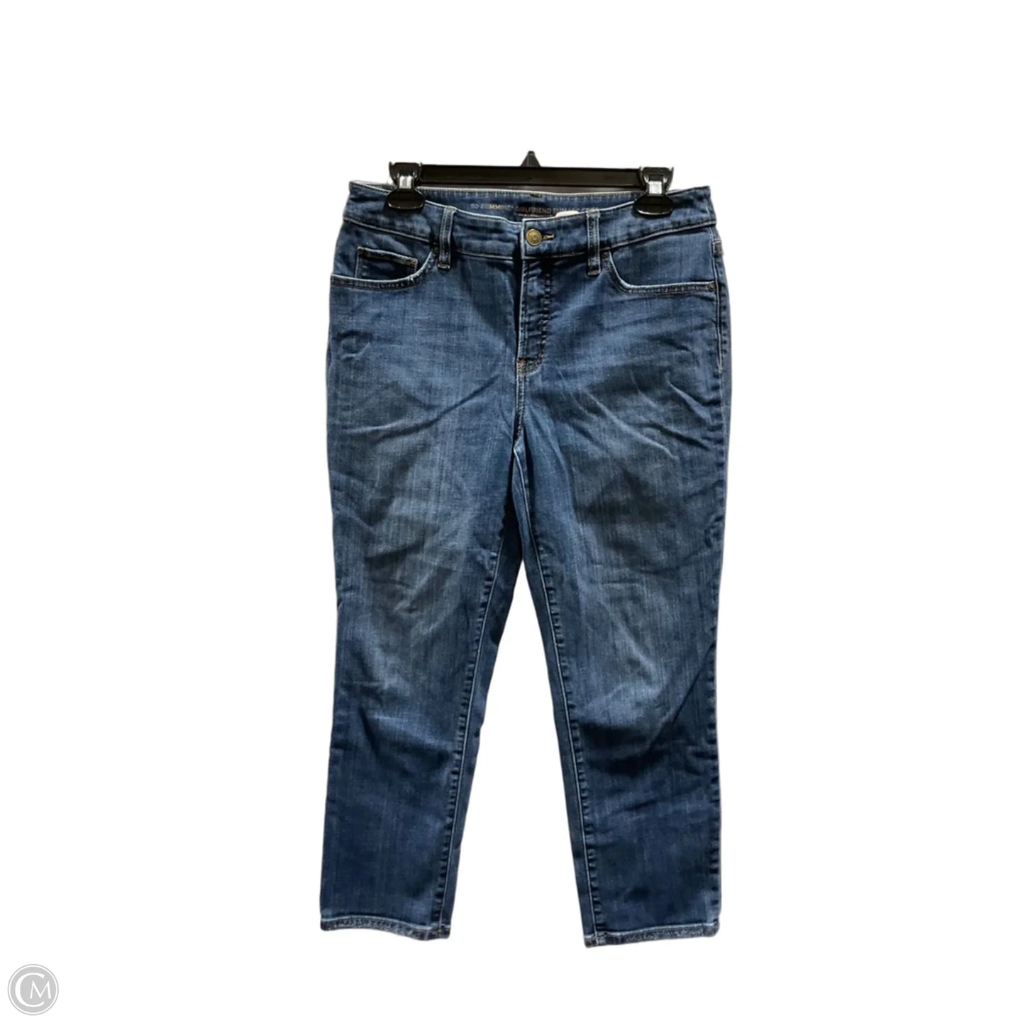 Jeans Cropped By Chicos In Blue Denim, Size: 6p