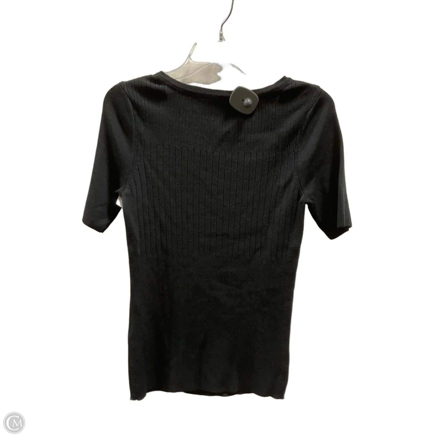 Top Short Sleeve By White House Black Market In Black, Size: L