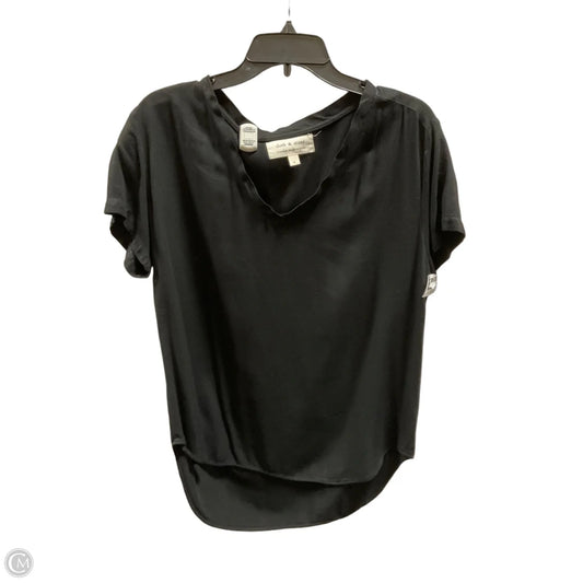 Top Short Sleeve Basic By Cloth & Stone In Black, Size: L